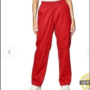 DICKIES Signature elastic waist EDS red scrub pants size XL